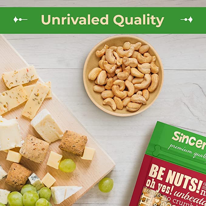 Sincerely Nuts ??Whole Cashews Roasted and Salted | Two Lb. Bag | Deluxe Kosher Snack Food | Healthy Source of Protein, Vitamin & Mineral Nutritional Content | Gourmet Quality Vegan Cashew Nut
