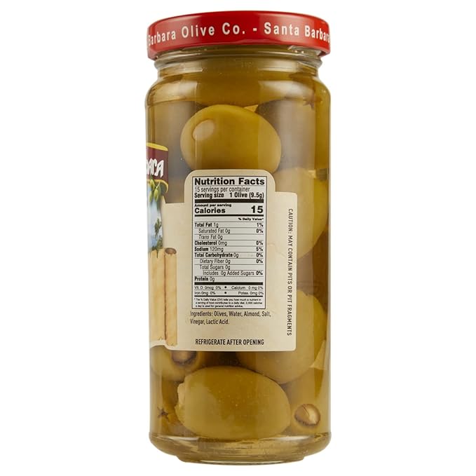 Santa Barbara 3pk Almond Stuffed Olives 5oz