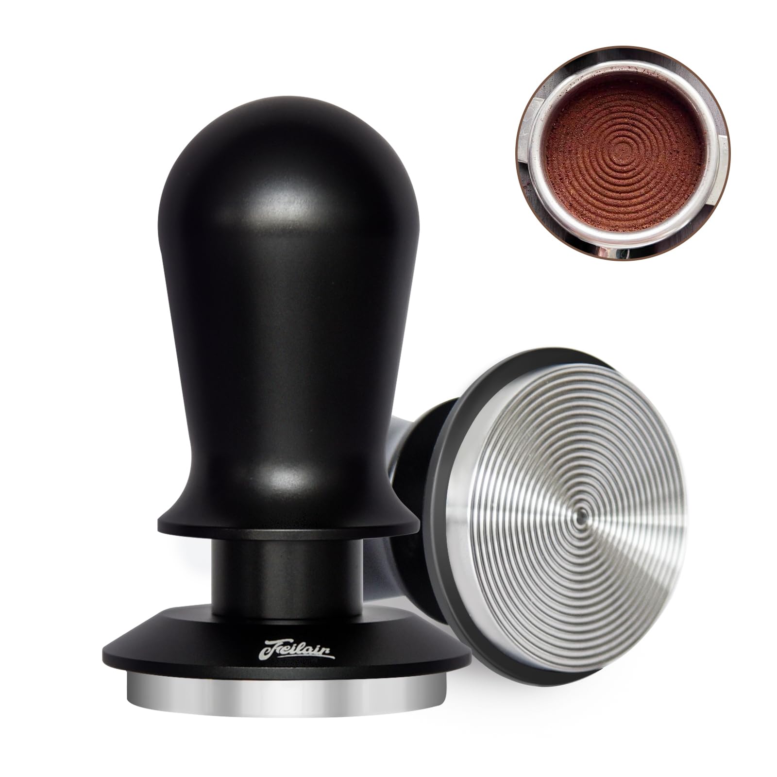 Feilair 53mm Espresso Tamper, Spring Loaded Self Leveling Coffee Tamper