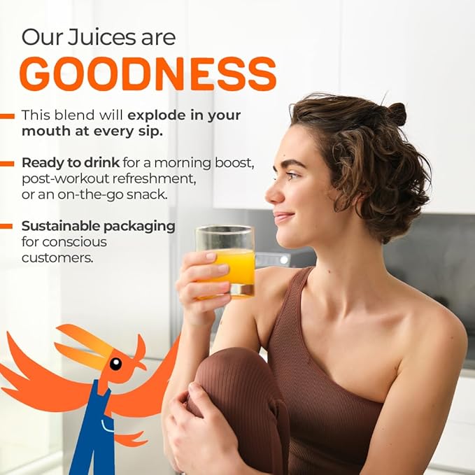 Odwalla Orange Juice, No Pulp - 100% Pure Orange - Vitamin C - No Added Sugar, No Artificial Ingredients, No Preservatives ??16 fl oz of OJ Juice (12 Pack)