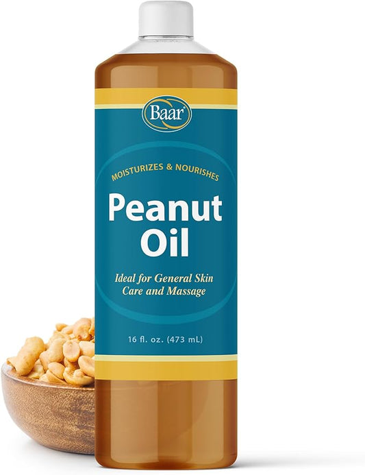 Baar Expeller, Cold Pressed Peanut Oil from Roasted Peanuts Grown in The United States - Kosher - GMO and Solvent Free (16 Ounces)