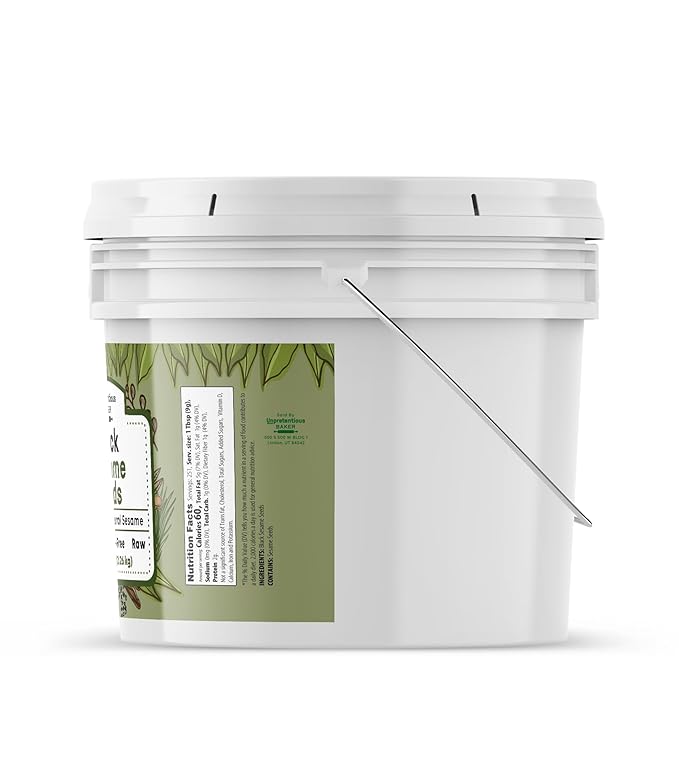 Unpretentious Black Sesame Seeds, 1 Gallon, Whole, Natural, and Nutty Flavor