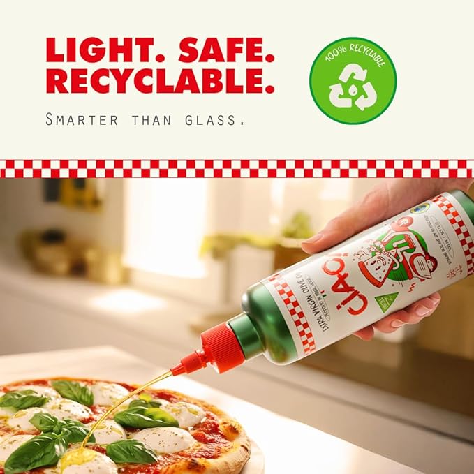 CIAO Sicilian Extra Virgin Olive Oil ??First Cold-Pressed, High Polyphenol, Organic, Authentic Flavor, 16.9 Fl Oz
