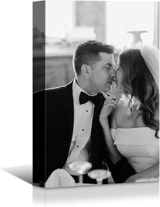 Hoopwarte Custom Canvas Prints with Your Photo, Pictures on Canvas Transform Photos into Stunning Framed Wall Art-Personalized Prints Pictures Wall Art Decor(16L x24W 40x60cm)
