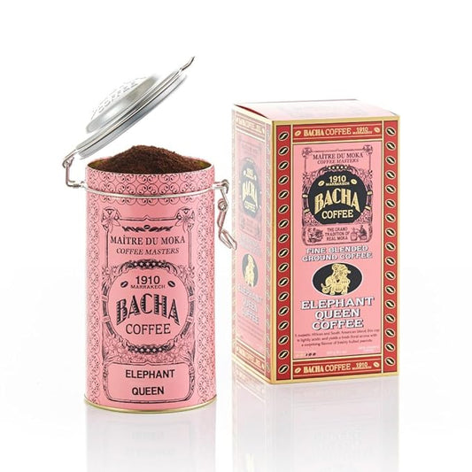 Bacha Coffee | Elephant Queen Fine Blended Coffee, Autograph Collection, 100% Arabica Specialty Coffee, Ground Beans, Medium Dark Roast, 250g