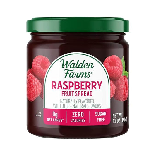 Walden Farms Raspberry Fruit Spread – Zero Calorie, Low Carb, Keto-Friendly, Vegan, Sugar-Free