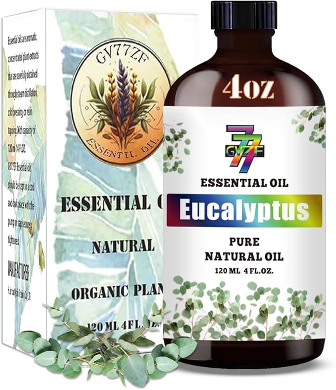 Eucalyptus Essential Oil (4 oz/120 ml) ??Eucalyptus Oils for Aromatherapy, diffusers, humidifiers, Home fragrances, DIY Skincare, soap Making, DIY Candle, Relaxation, Yoga, and Meditation