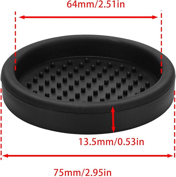 Tamper Mat, Mini Silicone Countertop Espresso Tamping Mat, Cup Mat, Barista Tools, Espresso Accessories, Round, Black