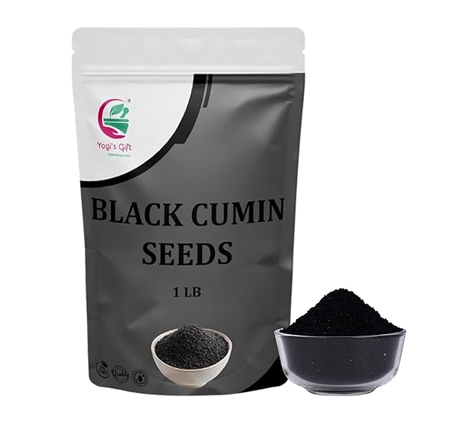 Black Cumin Seeds 1 LB, Nigella Sativa, 100% Pure & Natural, Premium Quality Kalonji Seeds, Perfect for Seasoning, Cooking, Sprouting & Herbal Uses - By Yogi?셲 Gift짰