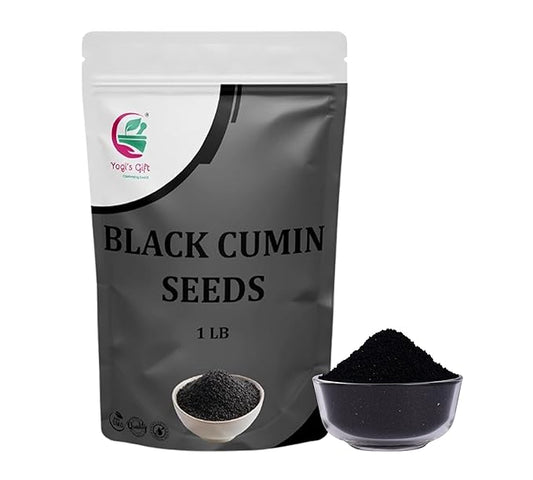 Black Cumin Seeds 1 LB, Nigella Sativa, 100% Pure & Natural, Premium Quality Kalonji Seeds, Perfect for Seasoning, Cooking, Sprouting & Herbal Uses - By Yogi?셲 Gift짰