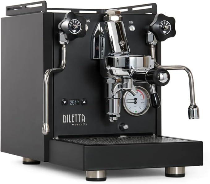 Diletta Bello+ Espresso Machine and Eureka Mignon Specialita Grinder Bundle (Black)