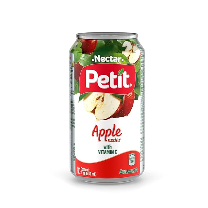 Petit Apple Nectar, 330 ml Cans (Pack of 24) ??Refreshing Fruit Juice Beverage