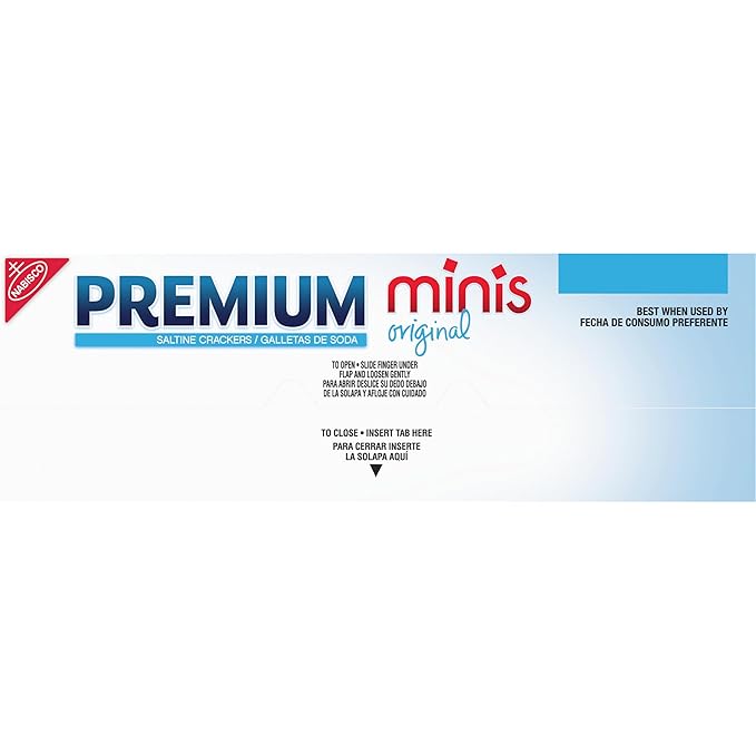 Premium Original Mini Saltine Crackers, Lunch Snacks, Bulk Snacks, 6 - 11 oz Boxes