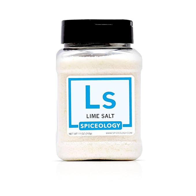Spiceology – Lime Salt – Tangy Citrus Sea Salt Seasoning for Cocktails, Margaritas, Guacamole, Tacos, Grilled Meat, Fruit & More – Finishing & Rimming Salt – 11 oz