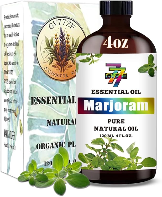 Marjoram Essential Oil (4 oz/120 ml) ??Marjoram Oils for Aromatherapy, diffusers, humidifiers, Home fragrances, DIY Skincare, soap Making, DIY Candle Making, Relaxation, Yoga, and Meditation