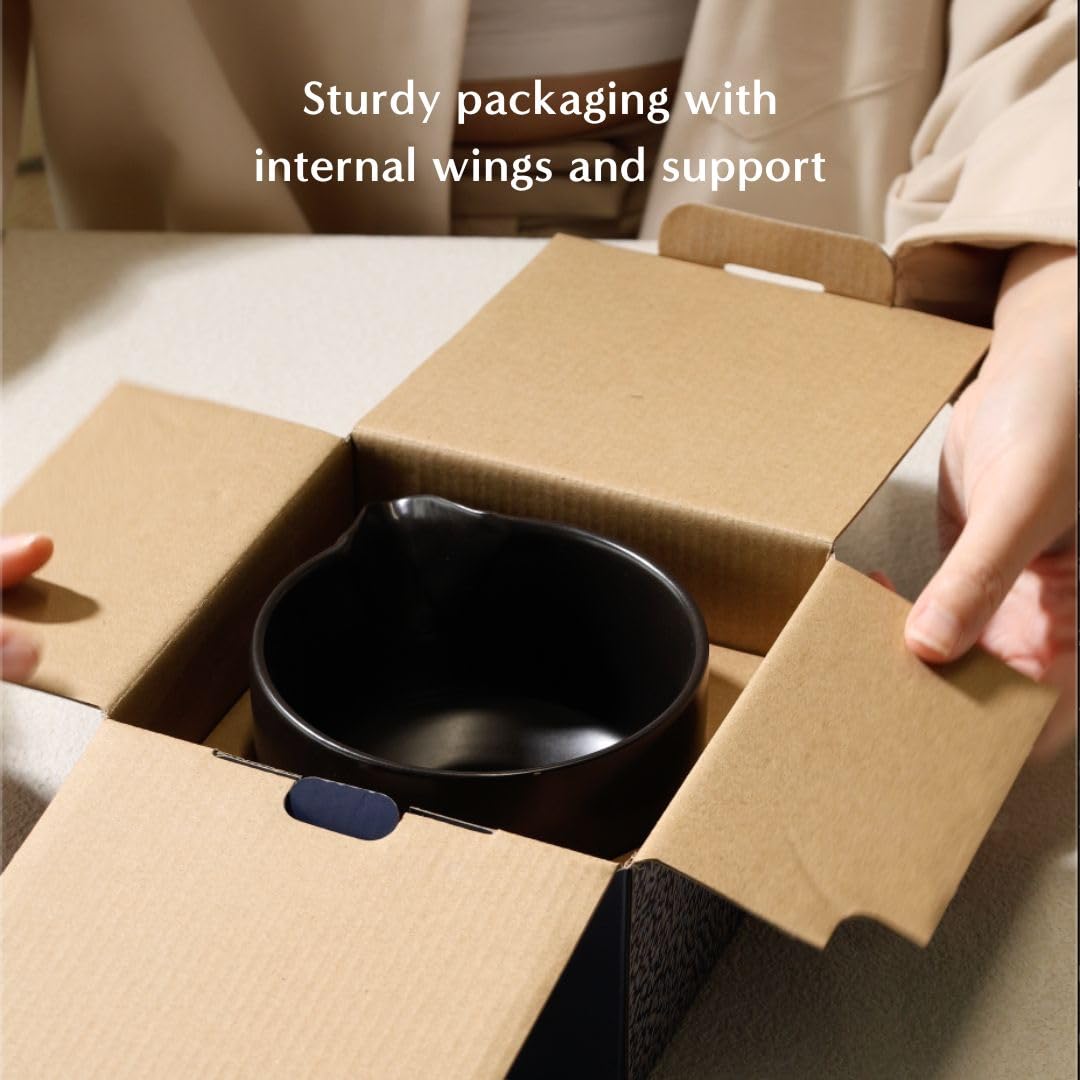 Naoki Matcha Traditional Ceramic Chawan Matcha Tea Bowl with Pour Spout Set