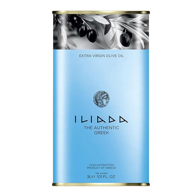 ILIADA Greek Extra Virgin Olive Oil 3L | 100% Greek | Monovarietal Koroneiki | Cold-Pressed | High Polyphenol Content | Chef?™s Choice