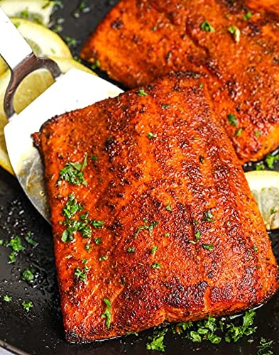 2-King Red Salmon Rub-Classic Potlatch Seasoning Dry Spice Blend-Fish Seafood-All Natural, Gluten Free, Low Salt, No MSG-Madison Park Foods, 3 oz Tin
