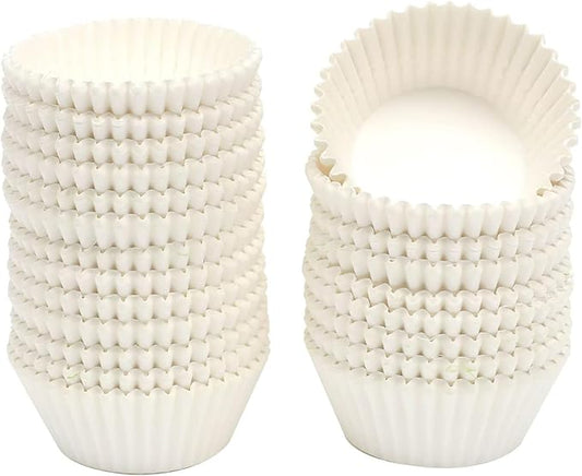 qiqee 600 Count Large Size Cupcake Liners White Muffin Liners Food Grade Jumbo Baking Cups Paper No Smells竊뉽arge Sizeç«?"<div>