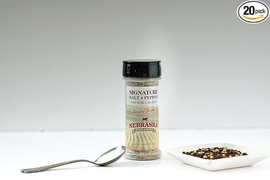 Nebraska Star Beef Salt + Pepper Seasoning, 5 oz - Perfect for Steak and Beef Dishes