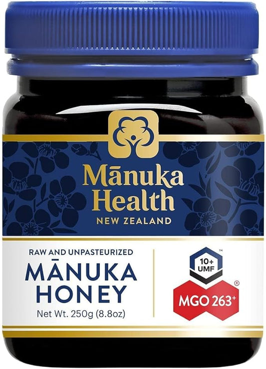 Manuka Health UMF 10+/MGO 263+ Manuka Honey (250g/8.8oz), Superfood, Authentic Raw Honey from New Zealand