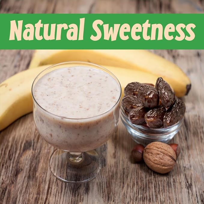Sincerely Nuts Large Unsweetened Medjool Dates, 1Lb - Fresh, No Sugar Added Date Fruit Snack - Unsulfured Medjools with Rich Natural Flavor Extra Large & Fancy Dates - Kosher, Gluten-Free and Vegan