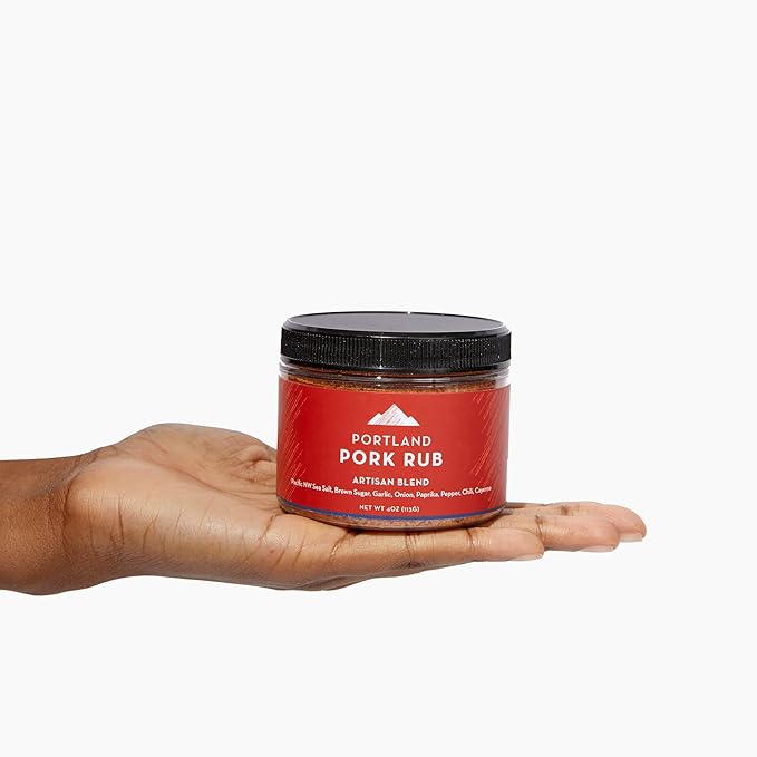 Portland Salt Co. Pork Rub BBQ Spice Blend: Signature All-Purpose Barbecue Seasoning - Sweet, Smoky, & A Touch of Heat - Non-GMO, 4 Oz (Pack of 1)