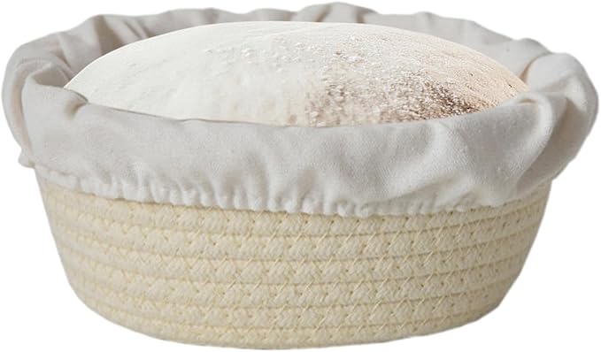 Bread Basket - Oval Bread Proofing Baskets Cotton Rope - Kitchen Gadget, Baking Supplies for Artisan Breads Pastry Making use