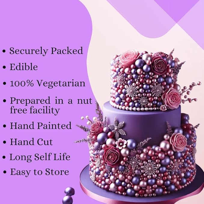 Confect Love Disco Balls Decorative Sprinkles ??Pink, Purple & Silver Candy Pearls for Cake Decorating, Cupcakes, Cookies & Desserts ??Edible Sprinkle Mix | Vegan, Gluten-Free, Nut-Free, Soy-Free, Dairy-Free, Palm Oil-Free- 4.2 Oz