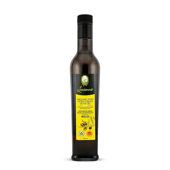 Louianna - Organic Extra Virgin Olive Oil, Low Acidity and High Polyphenol Olive Oil, Pure Olive Oil for Dipping, Baking, and Drizzling, 500 mL