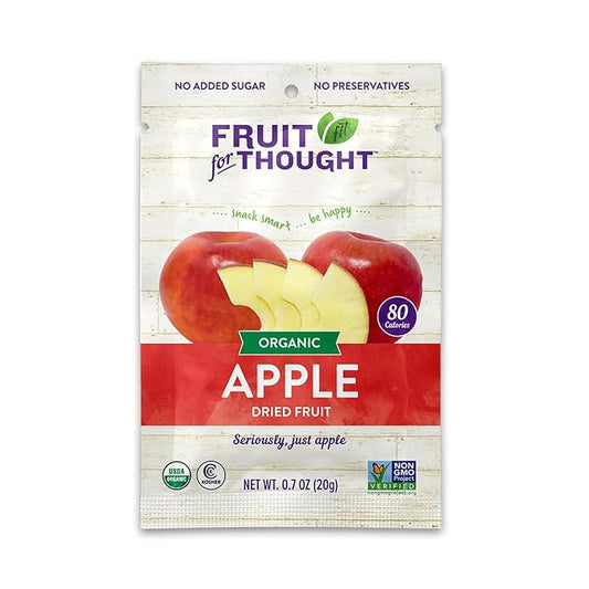 Fruit for Thought Dried Fruit (Organic Dried Apple, 0.7 Ounce (Pack of 30))