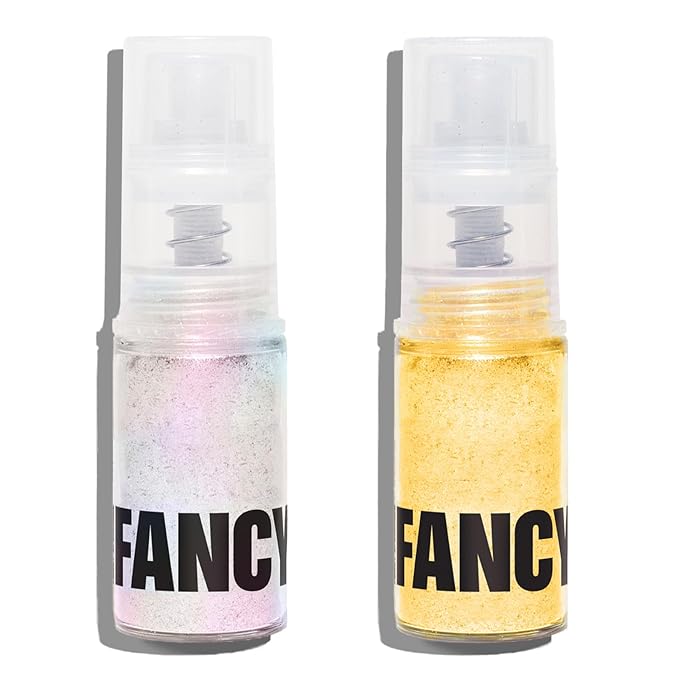 Fancy Sprinkles Fancy Dust Duo Premium Edible Glitter Spray for Sparkling Food & Drinks No Taste or Texture (4gm, Moonstone & Fool's Gold Edible Glitter)