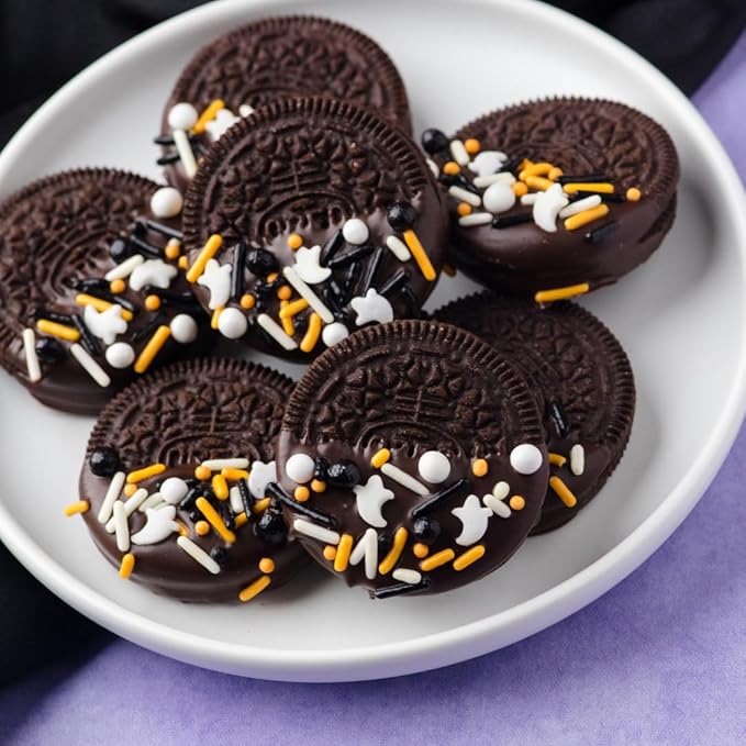 Sweets Indeed Natural Dye Free Halloween Sprinkles, Edible Sprinkle Mix, Perfect for Cake Decorations, Baking, Ice Cream, Cookies, Cupcake Topper (Natural Halloween Mix)