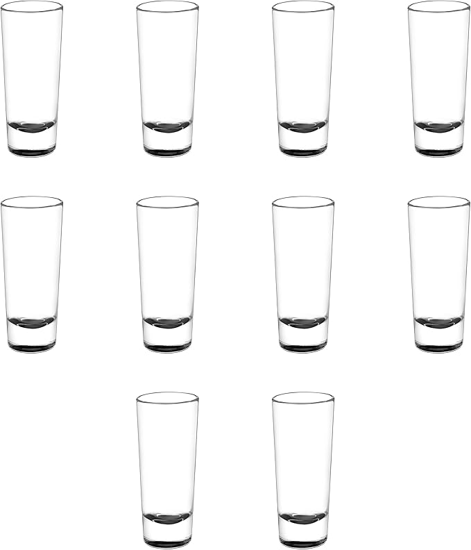 DISCOUNT PROMOS Cordial Shooter Shot Glasses 2 oz. Set of 10, Bulk Pack - Great for Birthdays, Parties, Indoor & Outdoor Events - Black