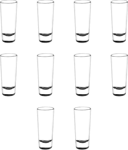 DISCOUNT PROMOS Cordial Shooter Shot Glasses 2 oz. Set of 10, Bulk Pack - Great for Birthdays, Parties, Indoor & Outdoor Events - Black