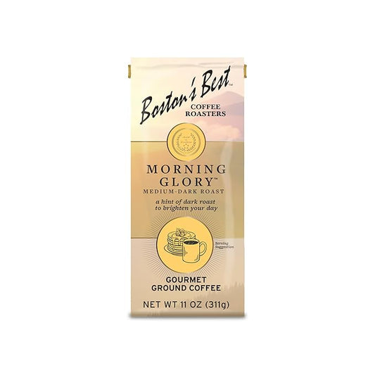 Boston???Best Coffee - Morning Glory Blend, Delicious Medium Dark Roast Delicious Gourmet Coffee, Premium Ground Coffee, 11 oz. / 311 g Bag