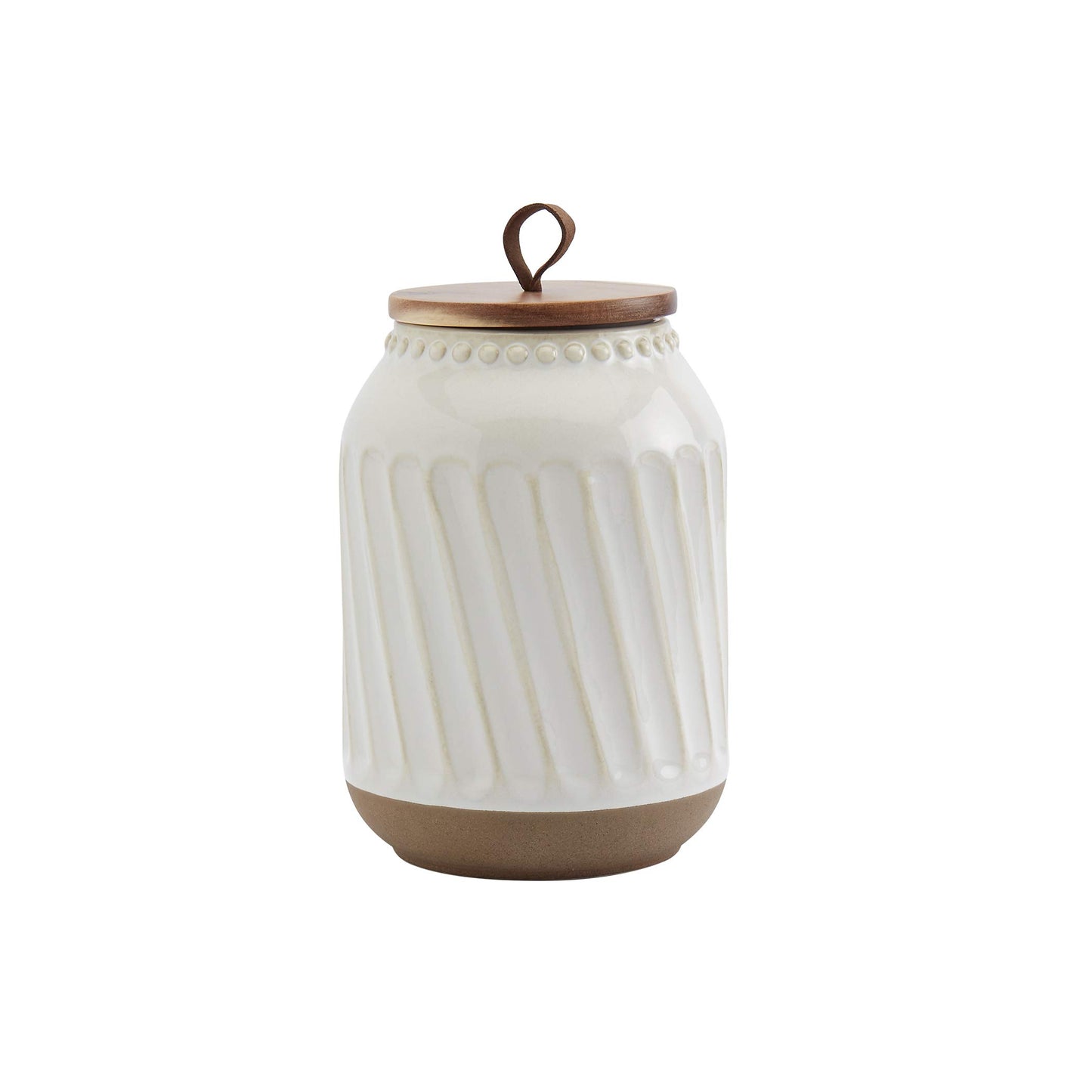 TTU Tabletops Gallery Ceramic Canister Collection- Stoneware Designed Kitchen Storage Embossed