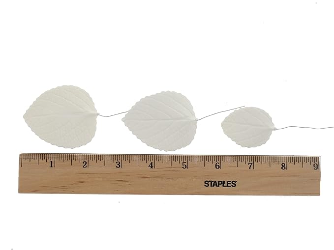 Global Sugar Art Hydrangea Leaves Sugar Cake Flowers White Mix of Large Medium and Small, 15 Count by Chef Alan Tetreault