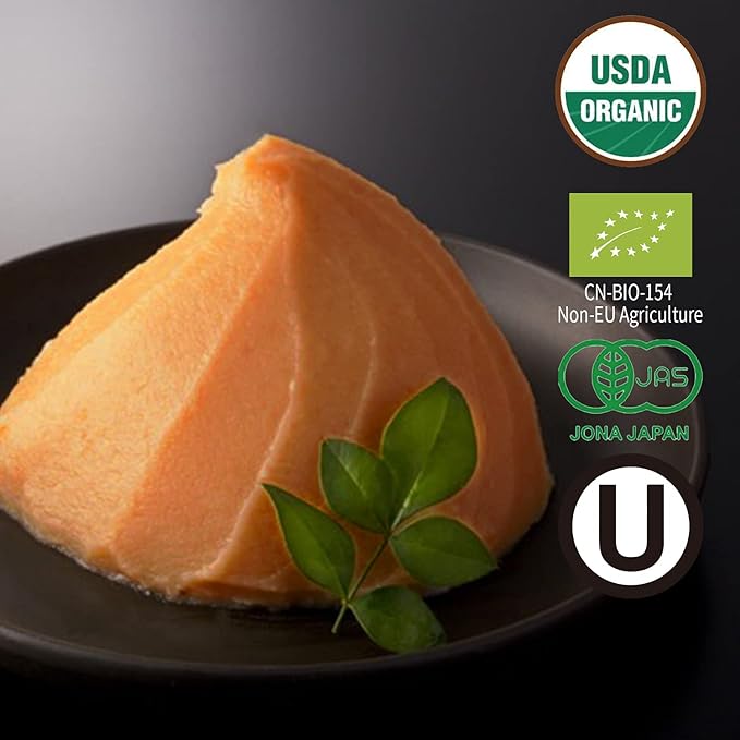 YUHO Organic Shiro Miso Paste, No GMO, NON-MSG, Japanese Style Instant Miso Soup, Gluten Free, Kosher, No Preservatives, Holiday Gift, Vegan 17.6 oz
