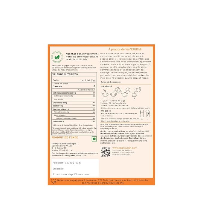 TeaNOURISH Darjeeling Daily Summer Black Tea | Original English Breakfast Tea | Energizing & Aromatic Loose Leaf Tea | Freshly Sourced Direct From Origin - 3.53oz/100g (Pack of 2)