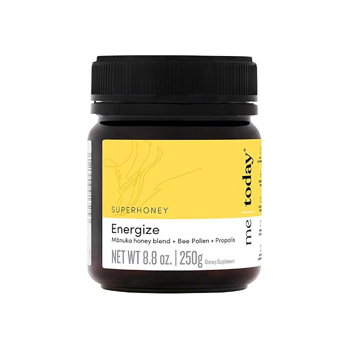 Me Today - Energize New Zealand Mānuka Honey Blend With Propolis & Bee Pollen, from New Zealand (8.8oz)