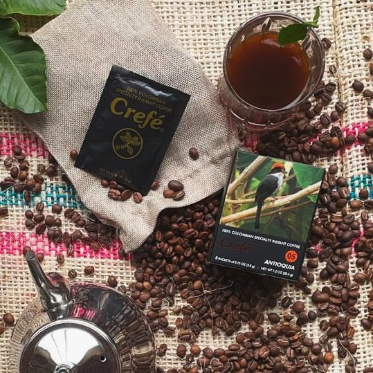 Crefé 100% Colombian Specialty Instant Coffee. 8 packets make 8 cups (8 FL OZ each). Region of Origin: Antioquia. Light Medium Roast. Mild, Not Strong