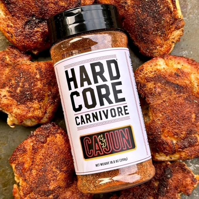 Hardcore Carnivore Cajun Seasoning (10.5 oz Shaker) Texas-Made, Authentic Blend for Gumbo, Red Beans and Rice, Jambalaya and More