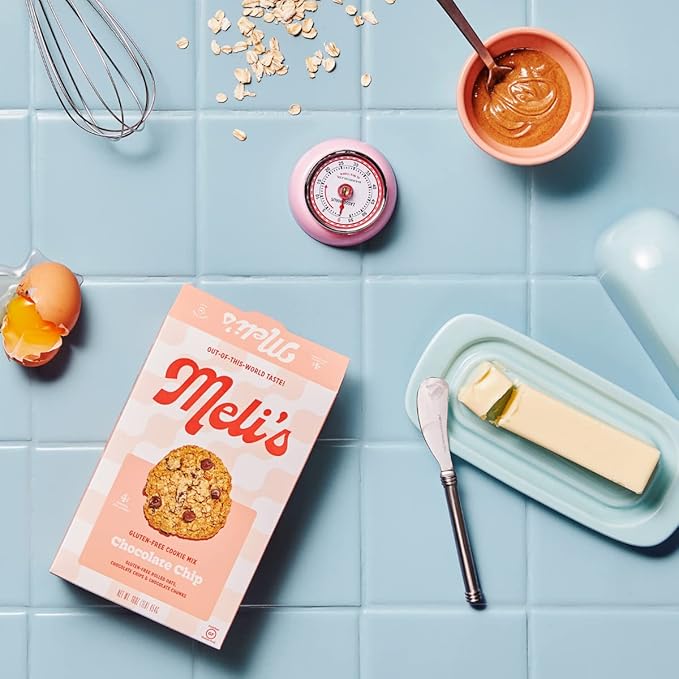Meli?셲 Choco-Lot Gluten Free Cookie Mix, High Protein Baking Mix with Natural & Milk Chocolate Chips, Chocolate Chunks & Rolled Oats, Easy Bake Oven Mixes for Sweet Treats, 16oz Box,3-Pack