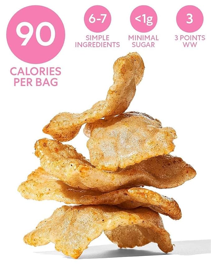 SNACKLINS Plant Based Crisps Barbeque Flavor cracklins - Gluten Free, Grain Free, 100% Kosher, Vegan Healthy Snacks, Crunchy Puffed Snack, Only 90 Calories Per Bag - .9oz Bag (Case of 6)