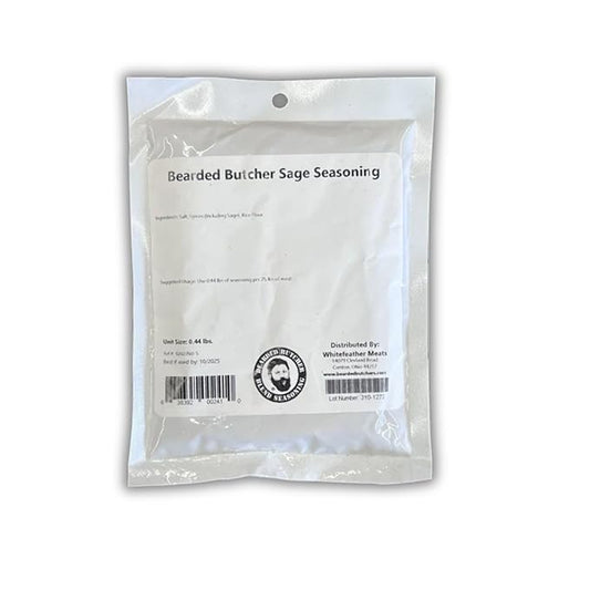 Bearded Butchers Sage Seasoning, 7 oz ??For Up to 25 lbs of Meat ??Perfect for Sausage, Meatballs, Pot Roasts, and More ??No MSG, No Sugar ??Ideal for Pork, Turkey, Beef, and Wild Game