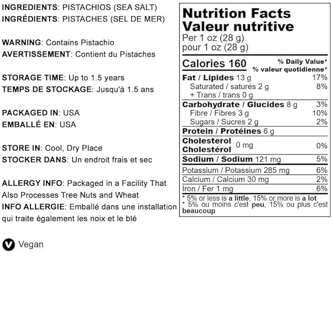 Food to Live Pistachios, Roasted and Salted, 3 Pounds ??California Dry Roasted Pistachios with Sea Salt, In Shell, Kosher, Vegan Superfood, Bulk