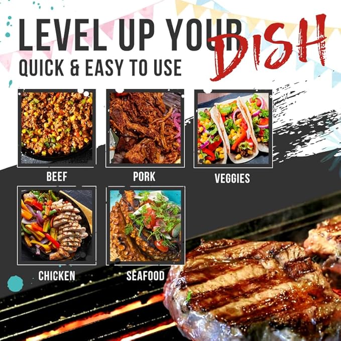 Lane's It's Taco Time Mexican Seasoning, All-Natural 4 Rubs Gift Set of Fiesta Taco Seasoning Mix, Chili Lime Seasoning, Spellbound Hot Rub & SPG Rub