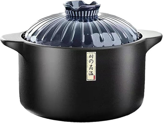 1.7 Quart Ceramic Casserole,with Lid Ceramic Pot,Heat-Resistant Round Stew,Soup Pot for cook bibimbap, soup, rice, stew, casserole (Blue1.7QT)