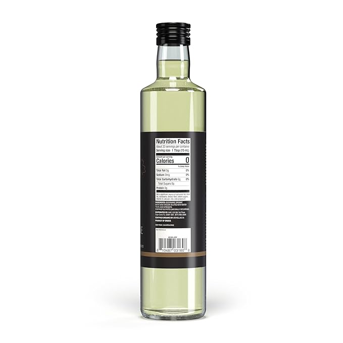 Solspring Biodynamic White Wine Vinegar, 16.9 Fl. Oz. (500 mL), Unpasteurized, Crafted In Greece, Certified USDA Organic, Regenerative, Vegan, Gluten Free, Soy Free, Dr. Mercola